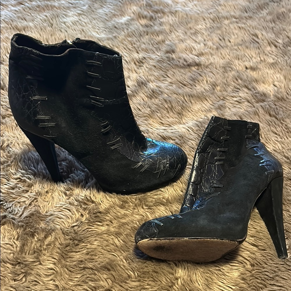 Black Stiletto Ankle Roberto Cavalli  Boots
